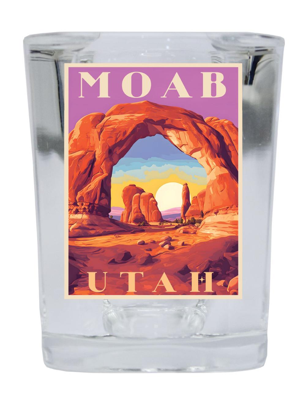Moab Utah Souvenir 2.5 Ounce Shot Glass Square
