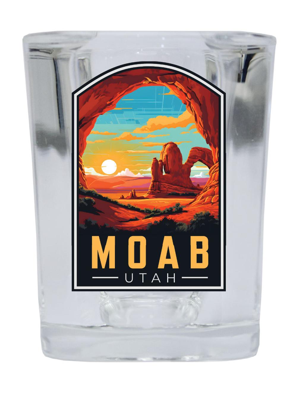 Moab Utah Souvenir 2.5 Ounce Shot Glass Square