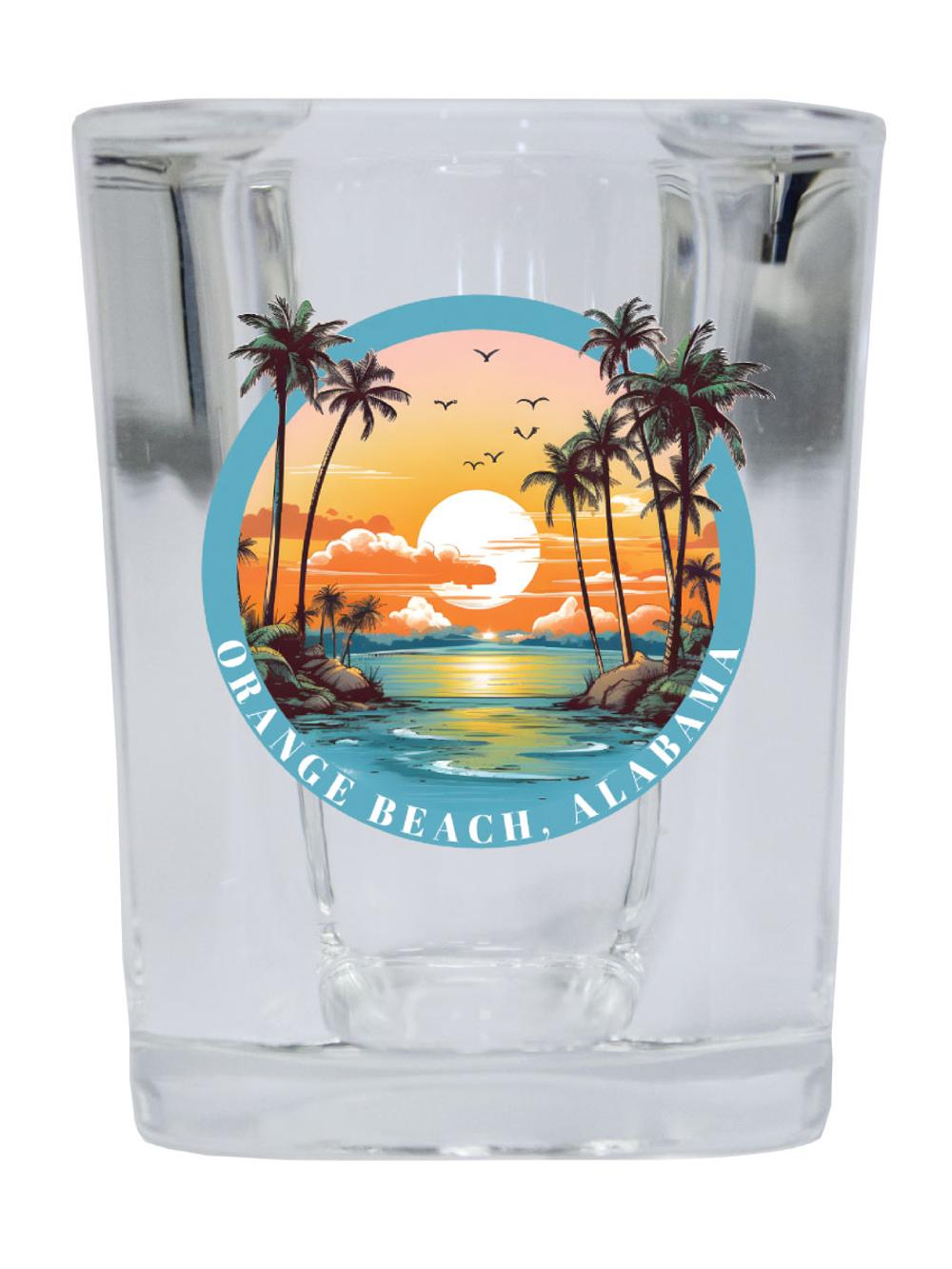 Orange Beach Alabama Souvenir 2.5 Ounce Shot Glass Square