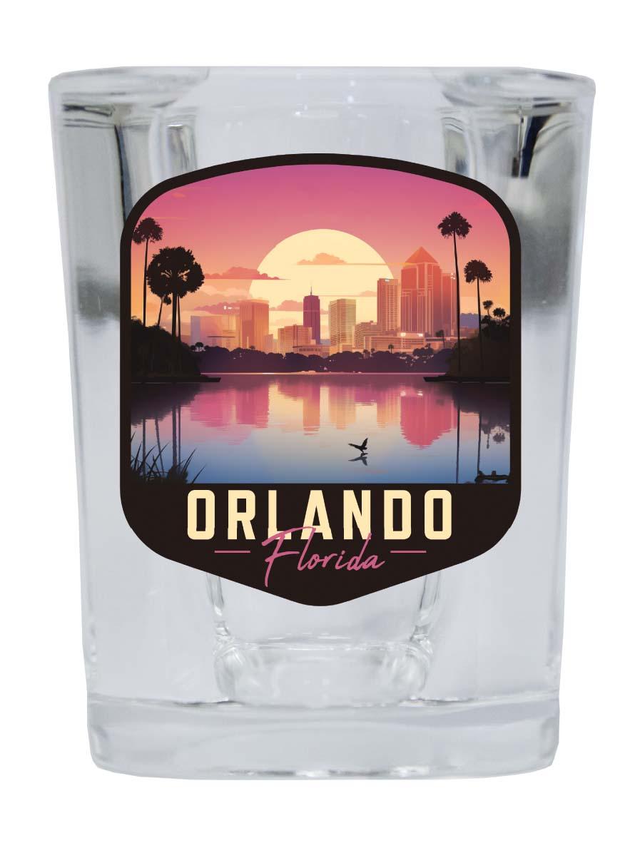 Orlando Florida A Souvenir 2.5 Ounce Shot Glass Square