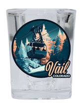 Load image into Gallery viewer, Vail Colorado Design C Souvenir 2.5 Ounce Shot Glass Square
