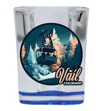 Load image into Gallery viewer, Vail Colorado Design C Souvenir 2.5 Ounce Shot Glass Square
