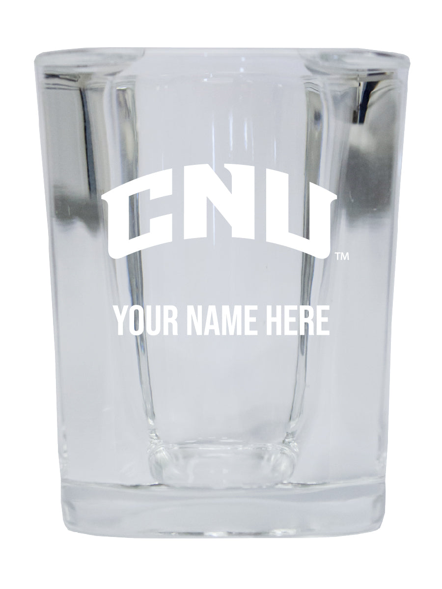 NCAA Christopher Newport Captains Personalized 2oz Stemless Shot Glass - Custom Laser Etched 