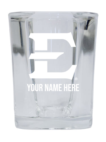 NCAA East Tennessee State University Personalized 2oz Stemless Shot Glass - Custom Laser Etched 
