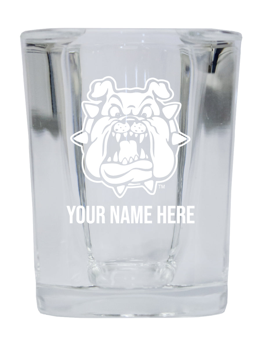 NCAA Fresno State Bulldogs Personalized 2oz Stemless Shot Glass - Custom Laser Etched 