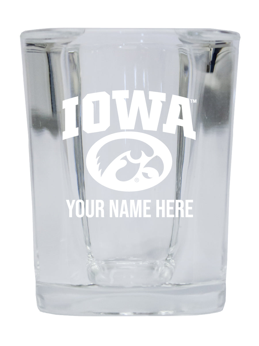 NCAA Iowa Hawkeyes Personalized 2oz Stemless Shot Glass - Custom Laser Etched 