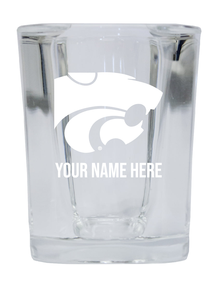 NCAA Kansas State Wildcats Personalized 2oz Stemless Shot Glass - Custom Laser Etched 