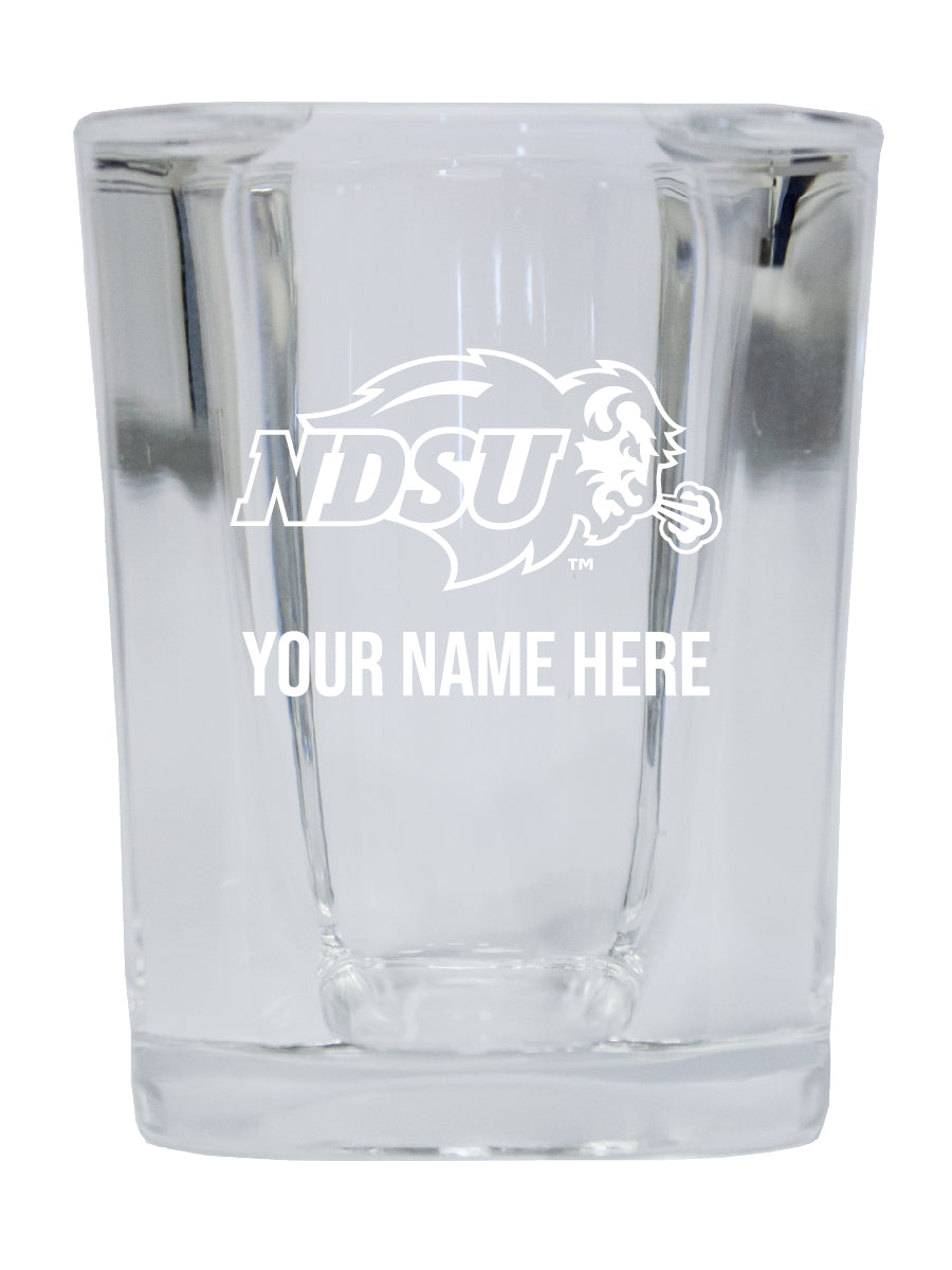 NCAA North Dakota State Bison Personalized 2oz Stemless Shot Glass - Custom Laser Etched 