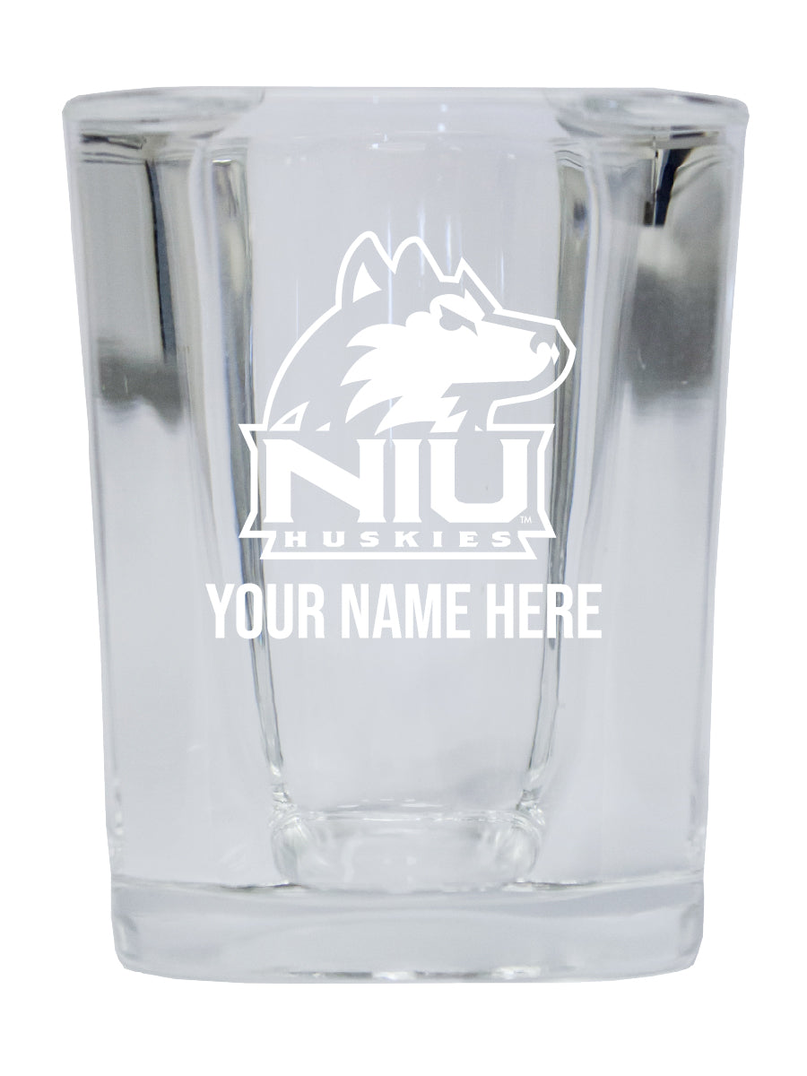 NCAA Northern Illinois Huskies Personalized 2oz Stemless Shot Glass - Custom Laser Etched 