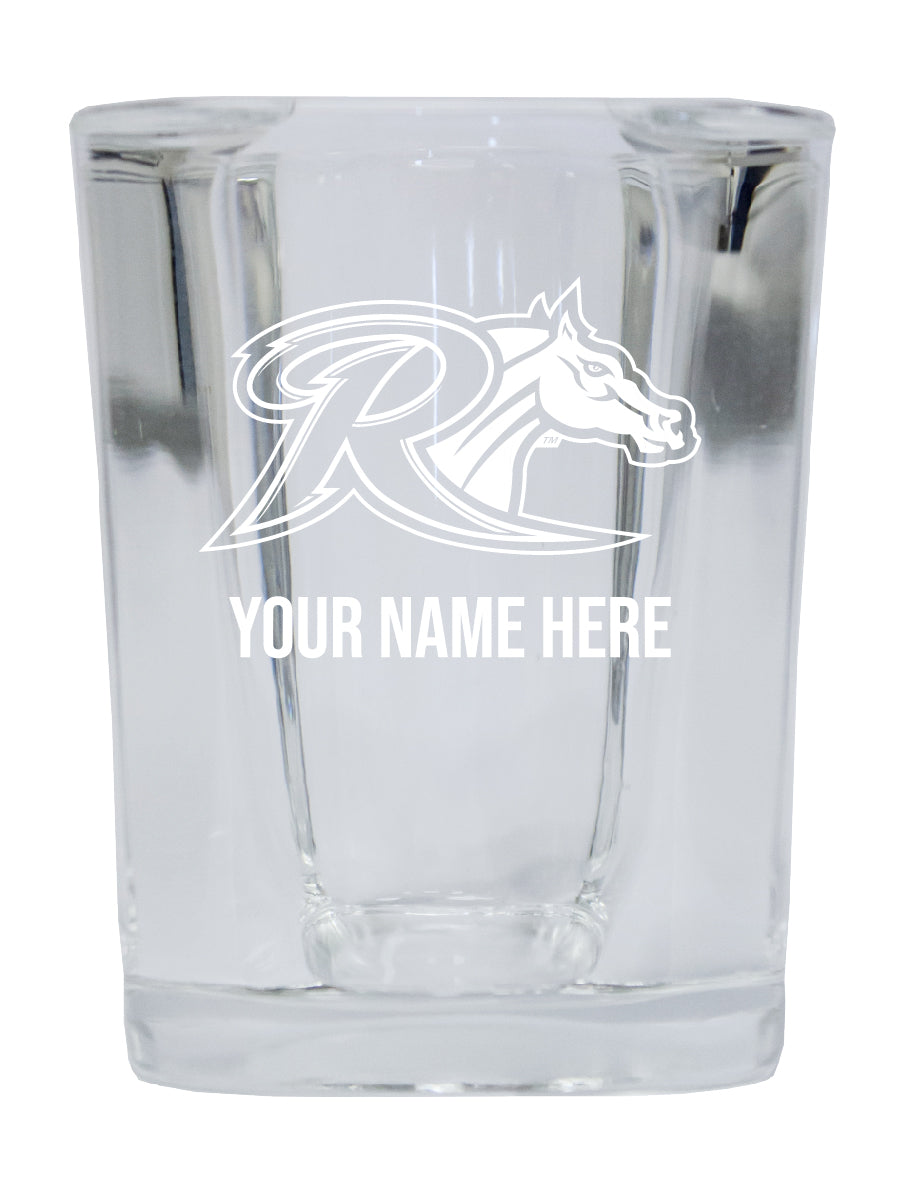 NCAA Rider University Broncs Personalized 2oz Stemless Shot Glass - Custom Laser Etched 