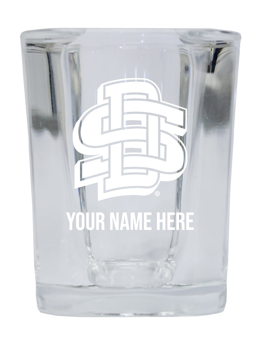 NCAA South Dakota State Jackrabbits Personalized 2oz Stemless Shot Glass - Custom Laser Etched 