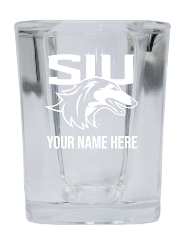 NCAA Southern Illinois Salukis Personalized 2oz Stemless Shot Glass - Custom Laser Etched 