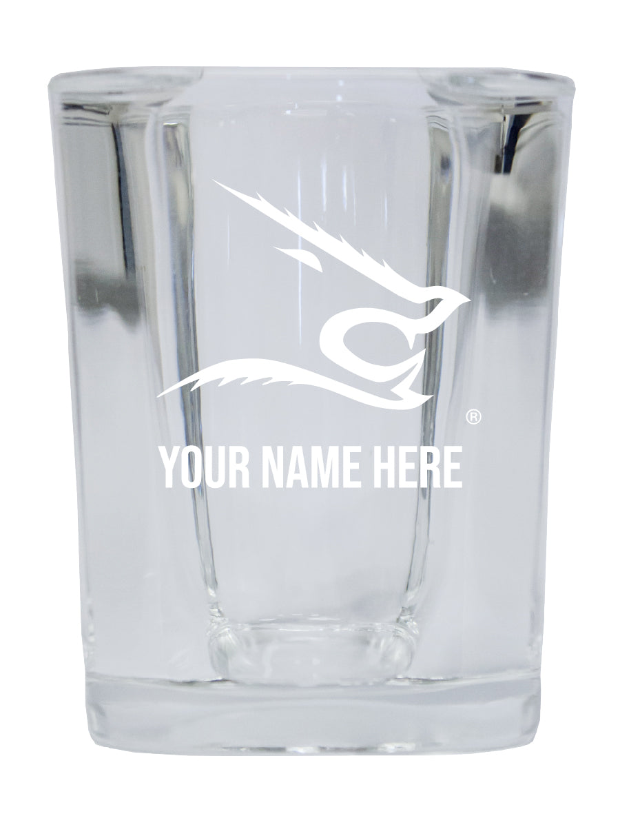 Personalized Texas A&M Kingsville Javelinas Etched Square Shot Glass 2 oz With Custom Name