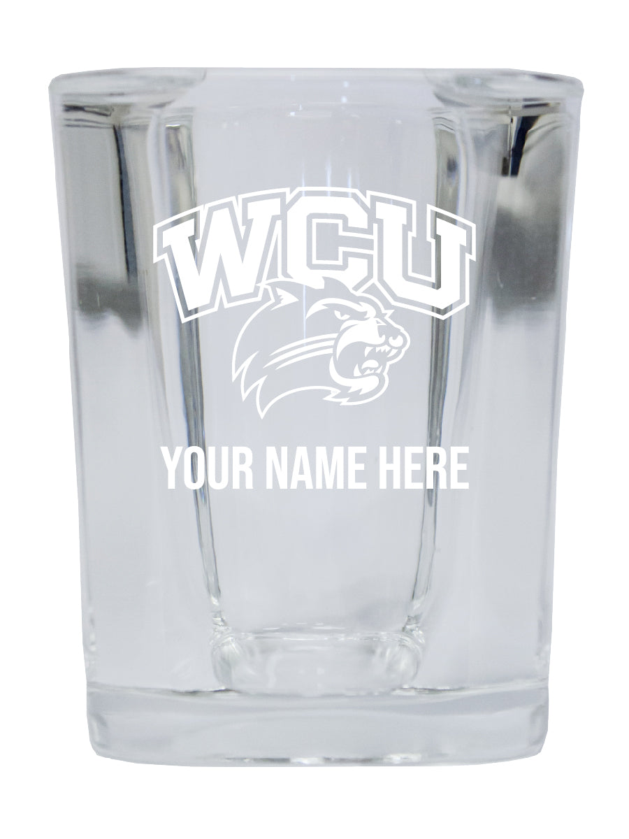 NCAA Western Carolina University Personalized 2oz Stemless Shot Glass - Custom Laser Etched 