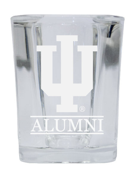 NCAA Indiana Hoosiers Alumni 2oz Laser Etched Square Shot Glass 