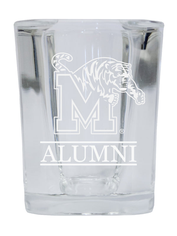 NCAA Memphis Tigers Alumni 2oz Laser Etched Square Shot Glass 