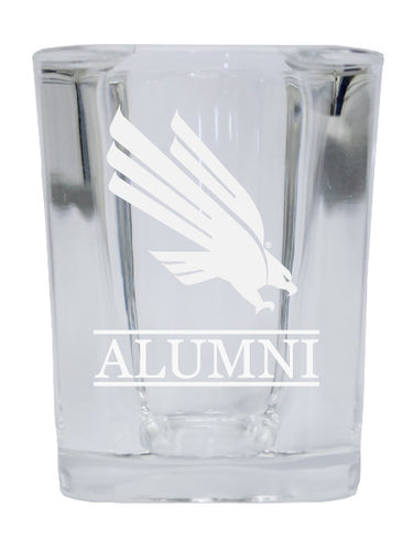 NCAA North Texas Alumni 2oz Laser Etched Square Shot Glass 