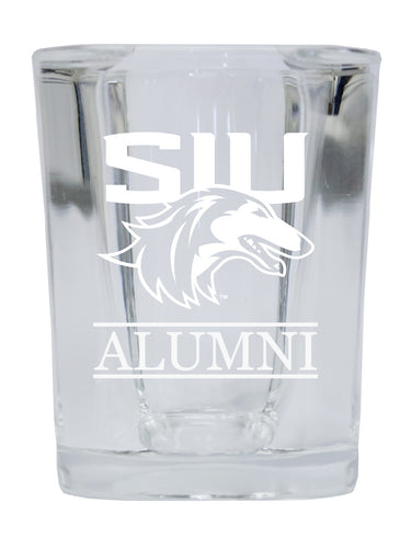NCAA Southern Illinois Salukis Alumni 2oz Laser Etched Square Shot Glass 