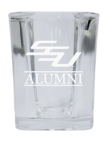 NCAA Savannah State University Alumni 2oz Laser Etched Square Shot Glass 