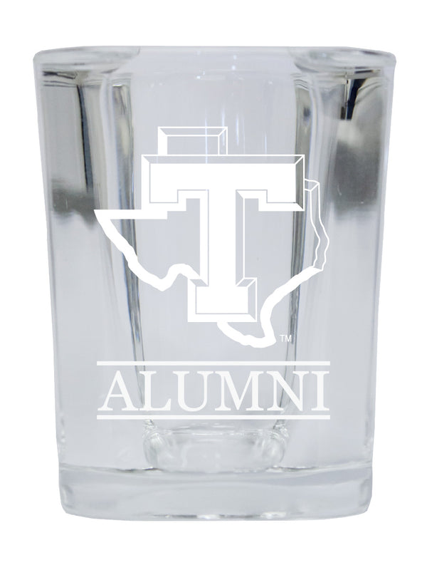 NCAA Tarleton State University Alumni 2oz Laser Etched Square Shot Glass 