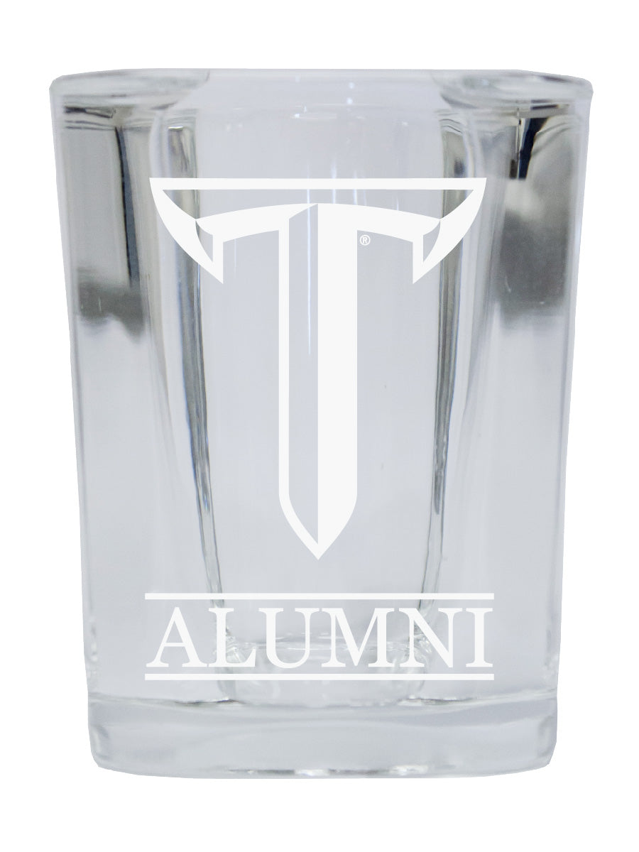 NCAA Troy University Alumni 2oz Laser Etched Square Shot Glass 