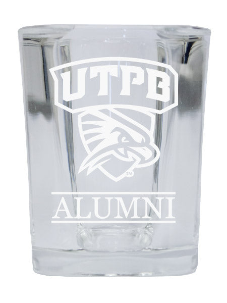 NCAA University of Texas of the Permian Basin Alumni 2oz Laser Etched Square Shot Glass 