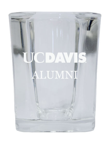 NCAA UC Davis Aggies Alumni 2oz Laser Etched Square Shot Glass 