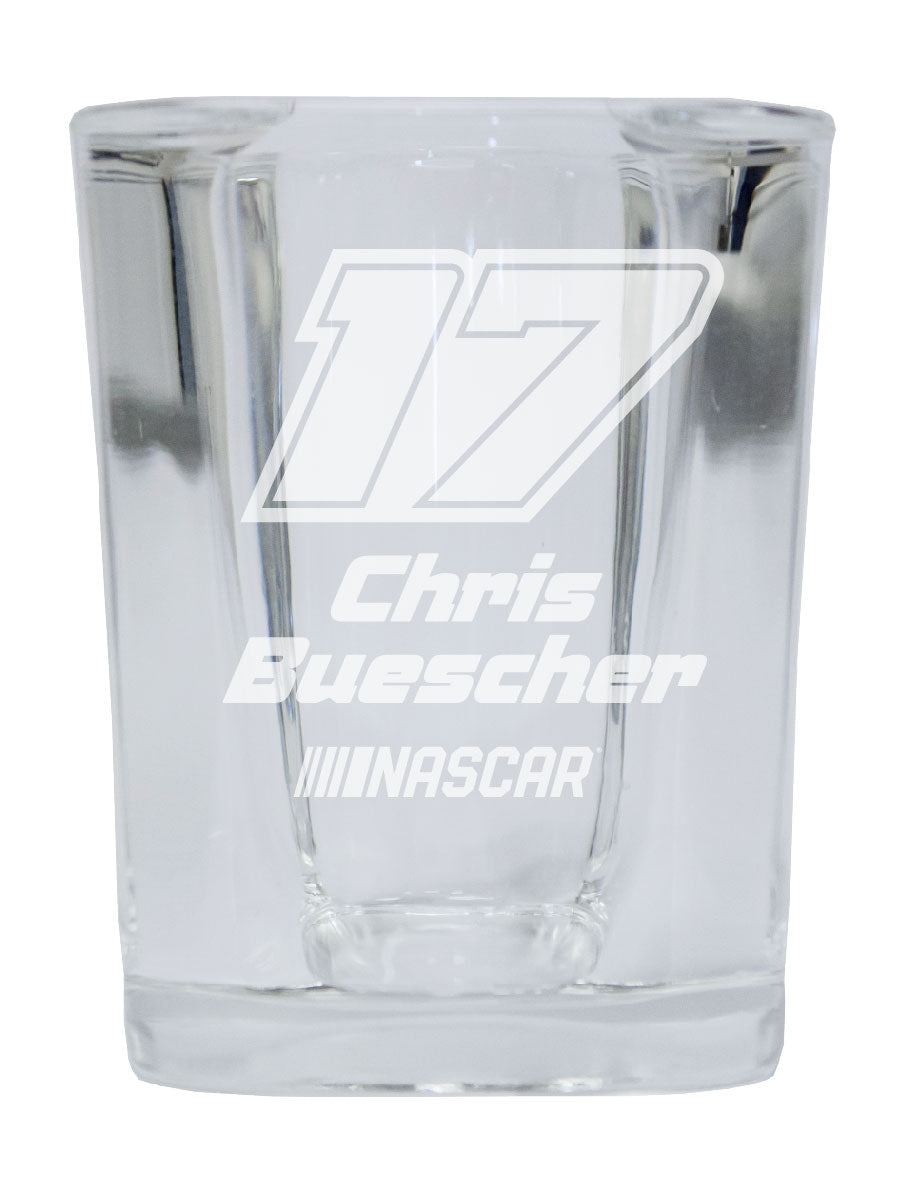 #17 Chris Buescher NASCAR Officially Licensed Square Shot Glass