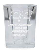 Load image into Gallery viewer, Joey Logano NASCAR #22 Etched Square Shot Glass

