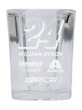 Load image into Gallery viewer, William Byron NASCAR #24 Etched Square Shot Glass
