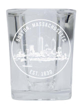 Load image into Gallery viewer, Boston Massachusetts Souvenir 2.5 Ounce Engraved Shot Glass Square  Base
