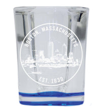 Load image into Gallery viewer, Boston Massachusetts Souvenir 2.5 Ounce Engraved Shot Glass Square  Base
