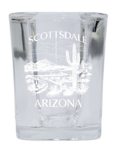 Load image into Gallery viewer, Scottsdale Arizona Souvenir 2.5 Ounce Engraved Shot Glass Square
