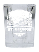 Load image into Gallery viewer, St. George Utah Souvenir 2.5 Ounce Engraved Shot Glass Square
