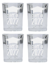 Load image into Gallery viewer, Class of 2022 Grad Graduation Gift 2 Ounce etched Square Shot Glass
