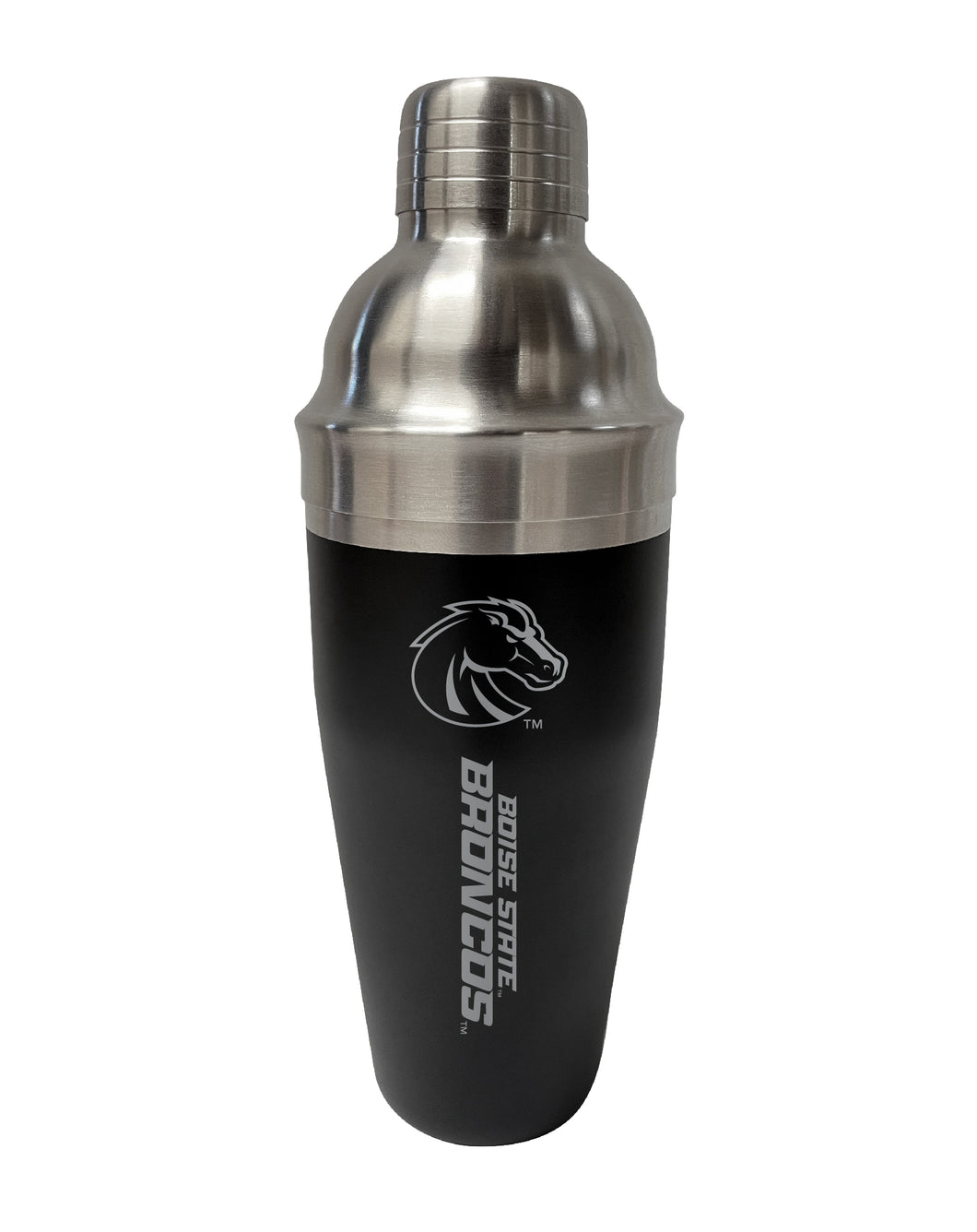 Boise State Broncos NCAA Official 24 oz Engraved Stainless Steel Cocktail Shaker | College Team Spirit Drink Mixer