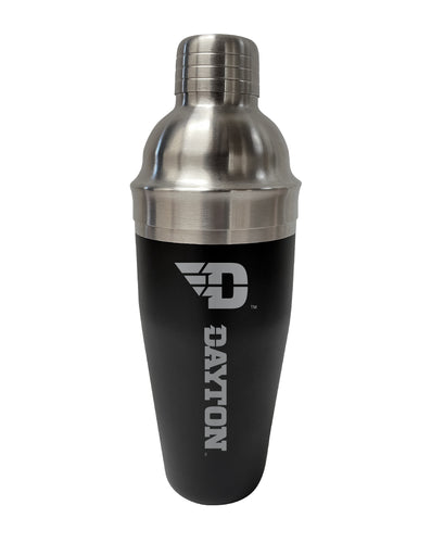 Dayton Flyers NCAA Official 24 oz Engraved Stainless Steel Cocktail Shaker | College Team Spirit Drink Mixer
