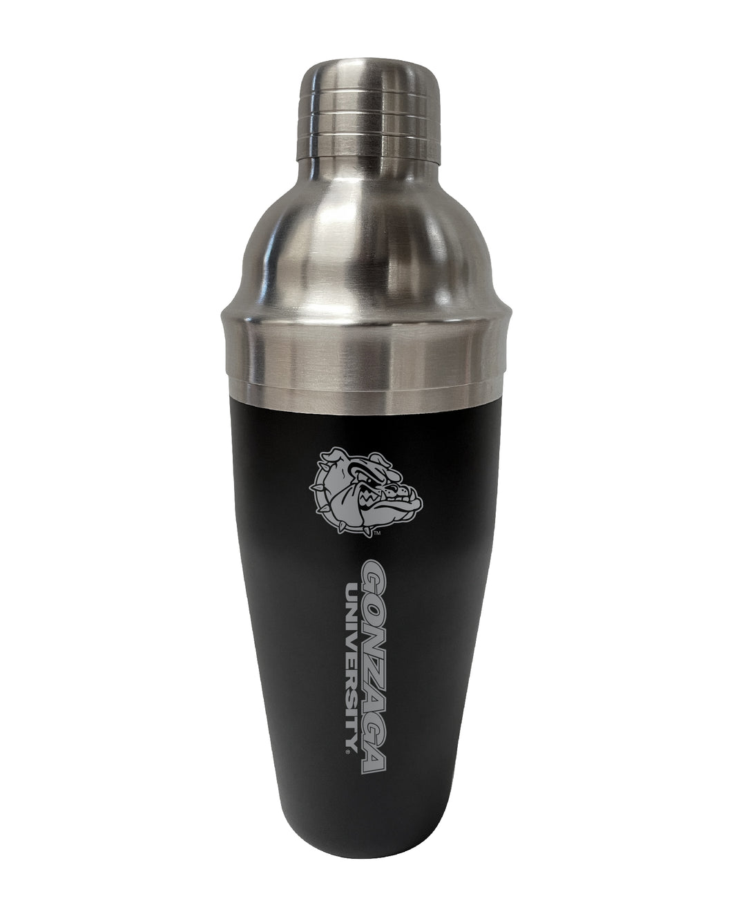 Gonzaga Bulldogs NCAA Official 24 oz Engraved Stainless Steel Cocktail Shaker | College Team Spirit Drink Mixer