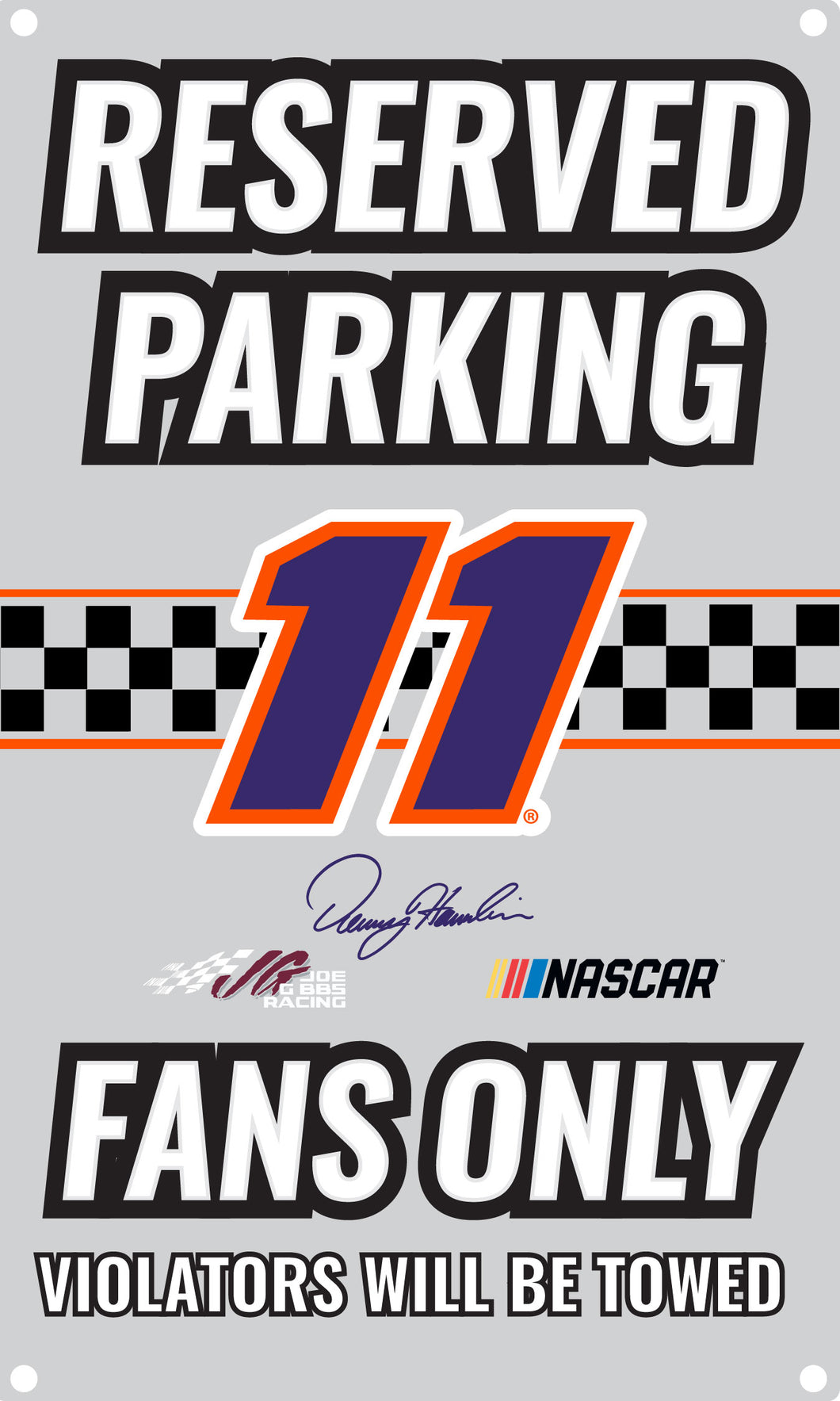 R and R Imports Denny Hamlin #11 Metal Sign New for 2020