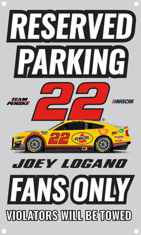 R and R Imports Nascar #22 Joey Logano No Parking Metal Sign New For 2022