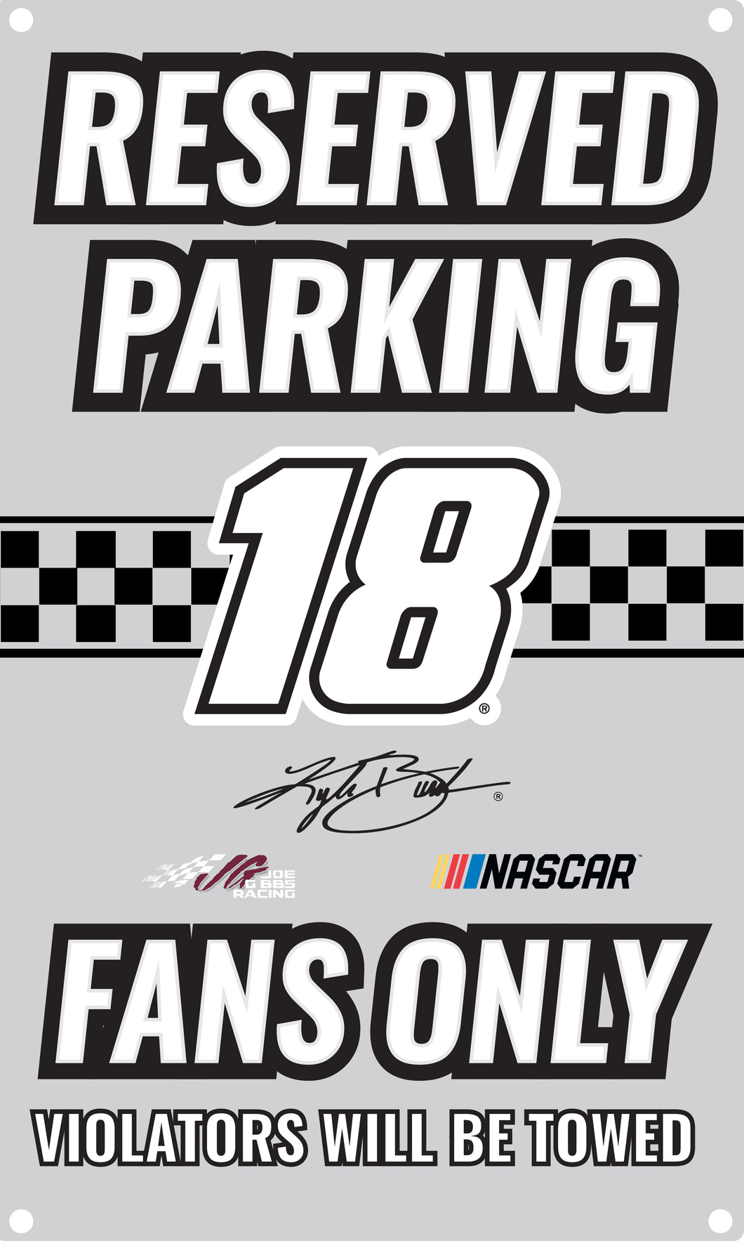 R and R Imports Kyle Busch #18 Metal Sign New for 2020