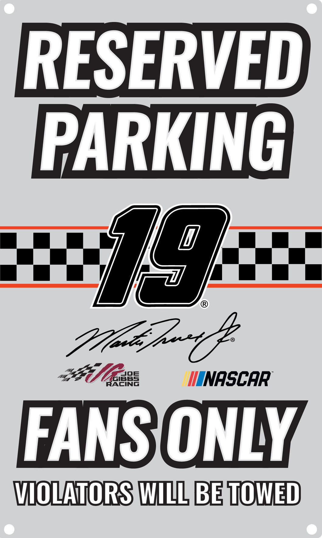 R and R Imports Martin Truex #19 Metal Sign New for 2020