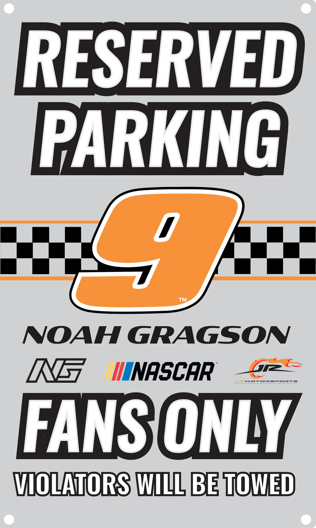 R and R Imports Noah Gragson #9 Metal Sign New for 2021