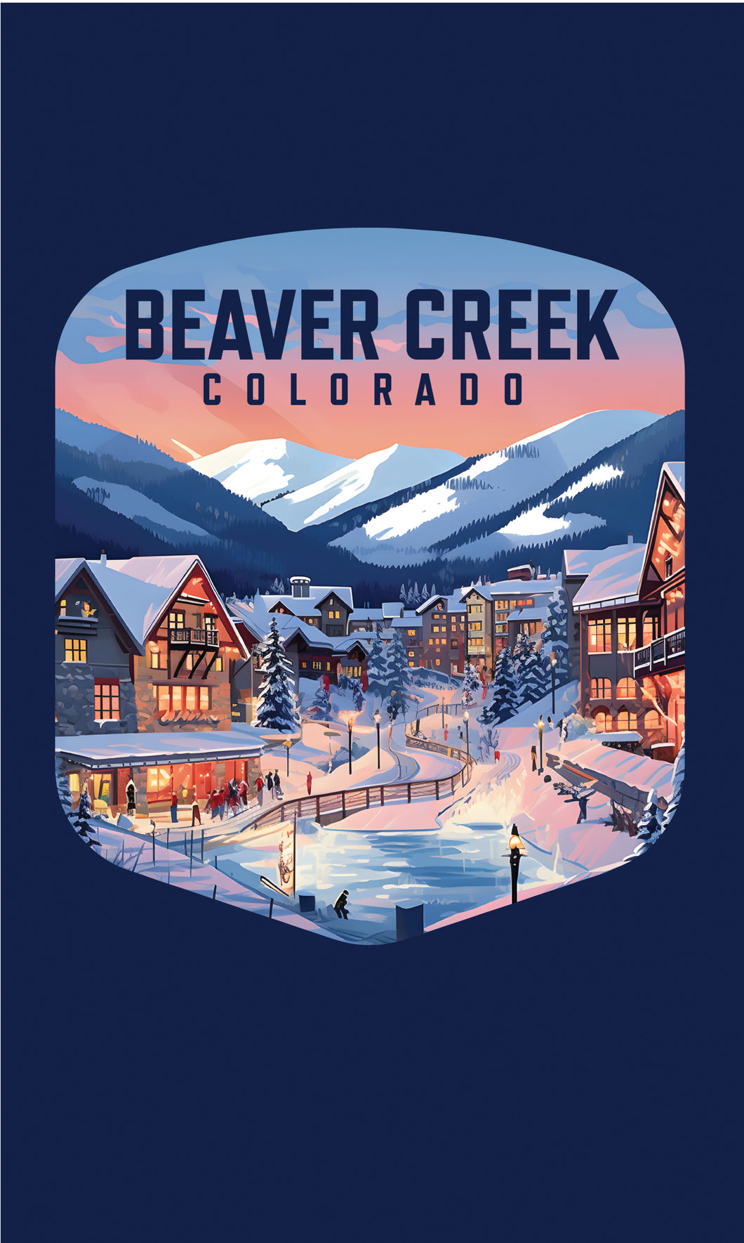 Beaver Creek Colorado Design C Souvenir Metal Sign 9 x 15