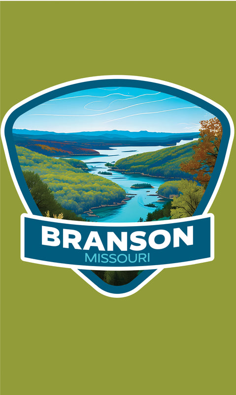 Branson Missouri Design A Souvenir Metal Sign 9 x 15