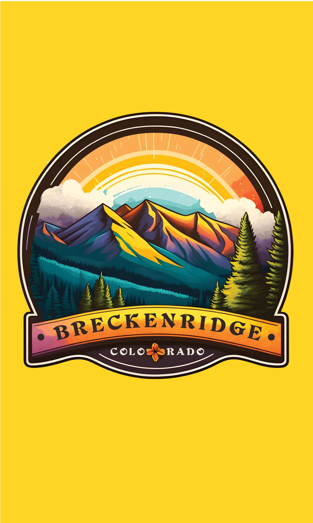 Breckenridge Colorado Design B Souvenir Metal Sign 9 x 15