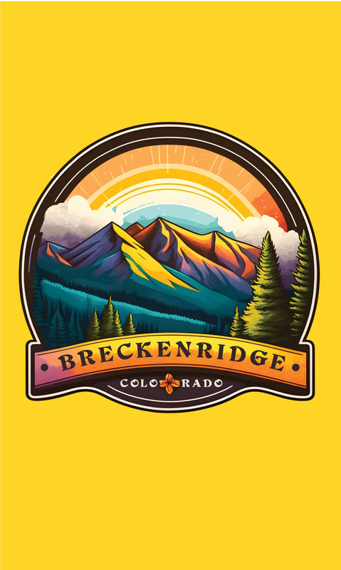 Breckenridge Colorado Design B Souvenir Metal Sign 9 x 15