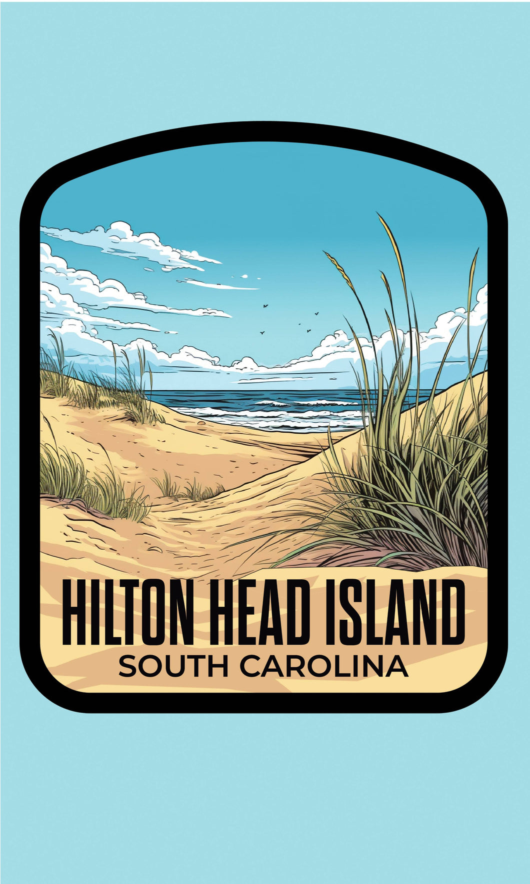 Hilton Head Island Design A Souvenir Metal Sign 9 x 15
