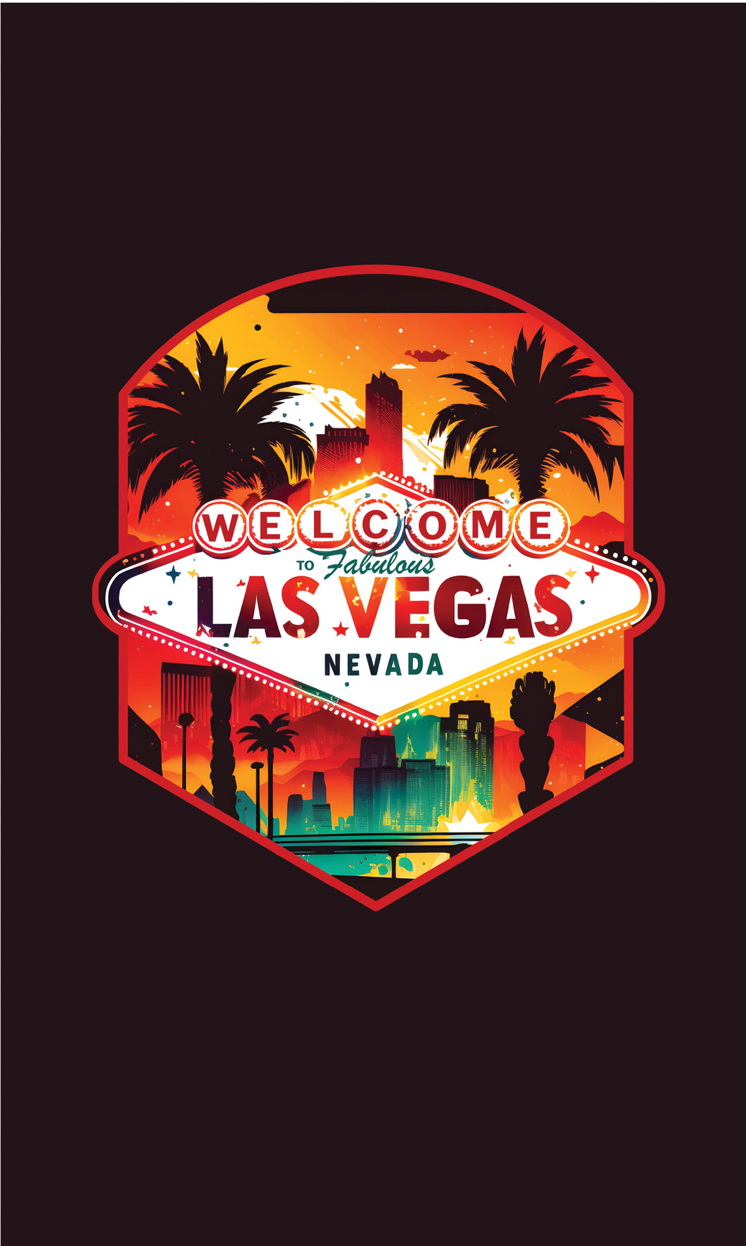 Las Vegas Nevada Design A Souvenir Metal Sign 9 x 15