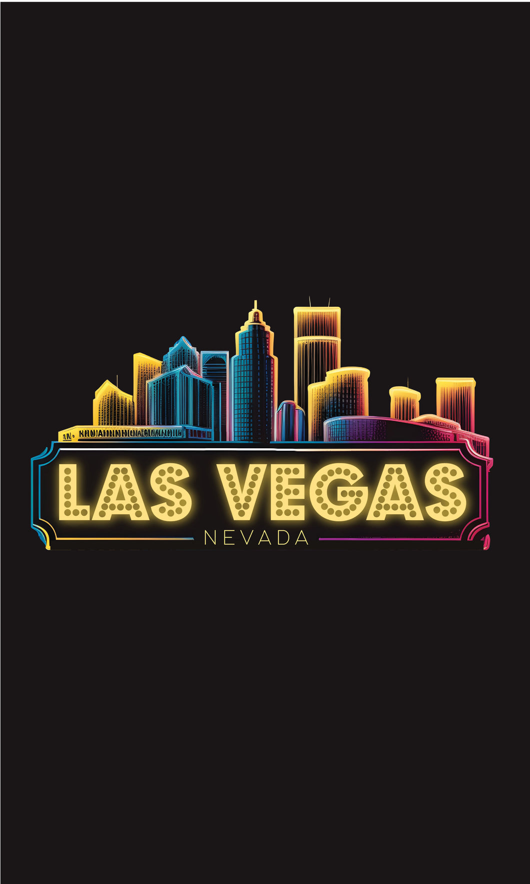 Las Vegas Nevada Design C Souvenir Metal Sign 9 x 15